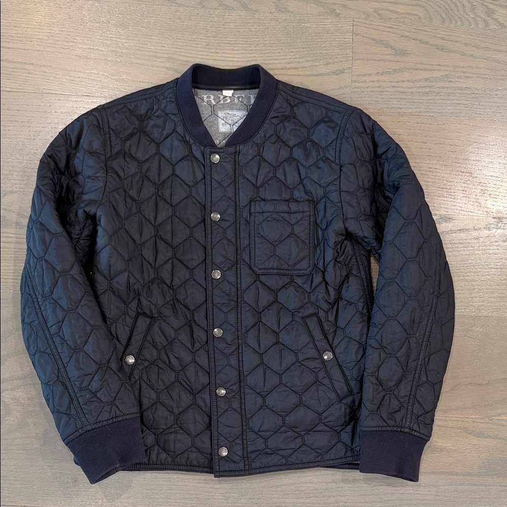 Burberry Navy Quilted Kids Bomber Jacket